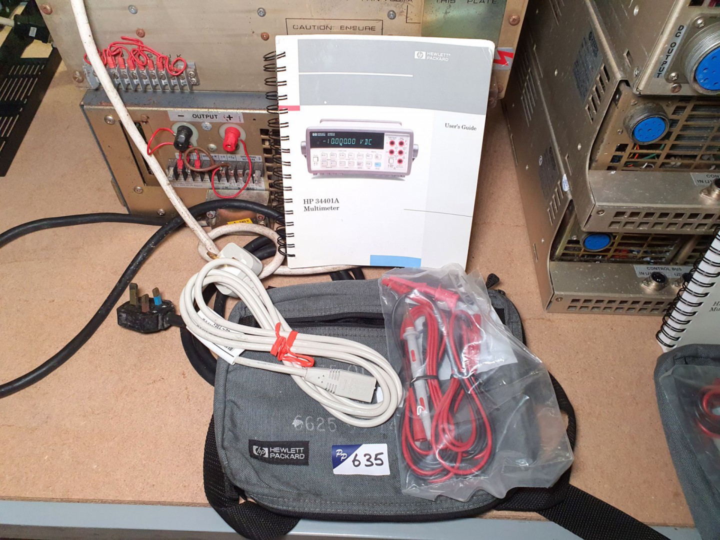 HP/Agilent 34401A ASC kit in pouch with manual, ma...
