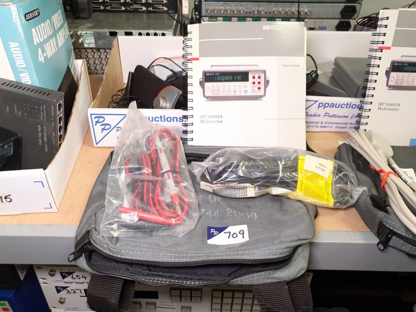 HP/Agilent 34401A ASC kit in pouch with manual, ma...