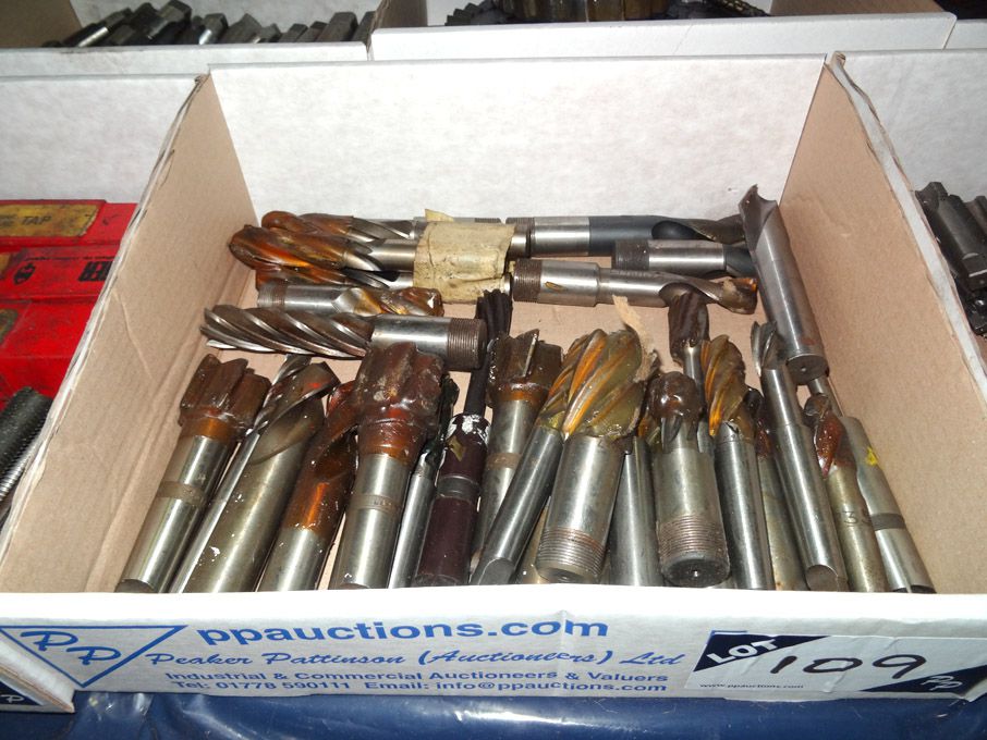 Qty various HSS endmills to 1 1/2" approx - lot lo...