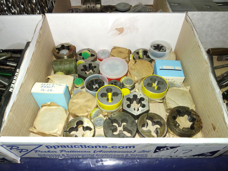 Qty various UK metric dies (unused) - lot located...