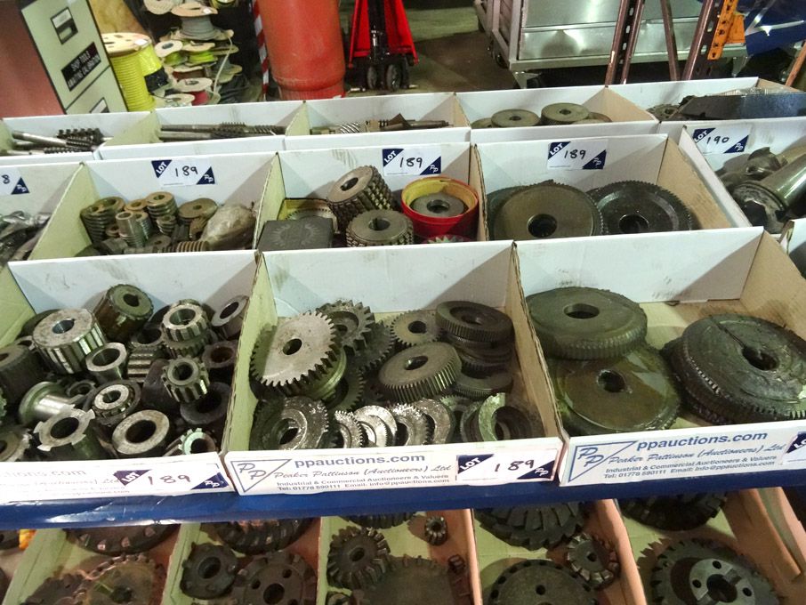 Qty various Sykes etc gear serration cutters, gear...