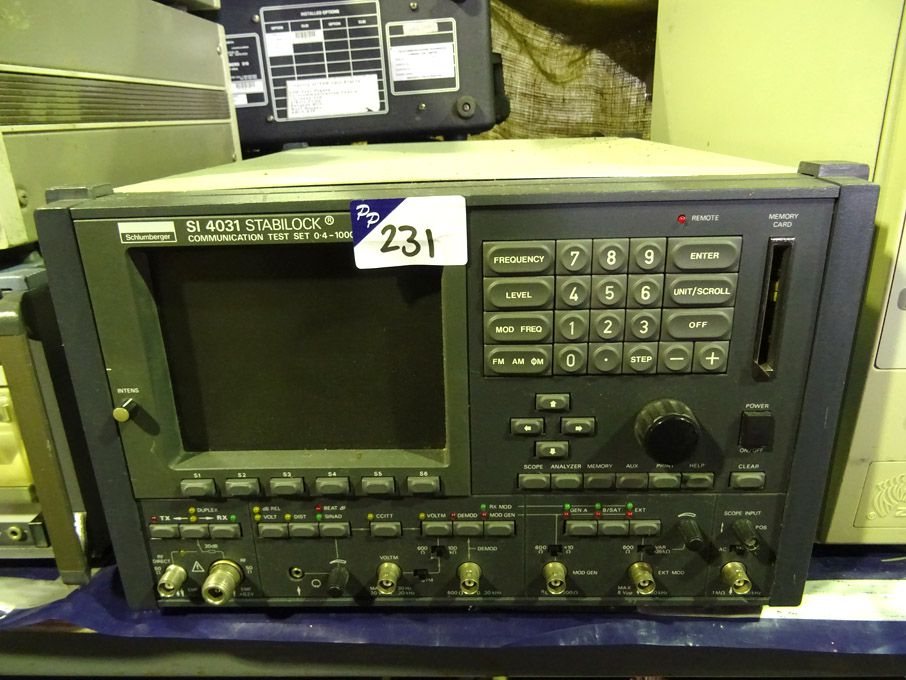 Schlumberger S1 4031 Stabilock communications test...
