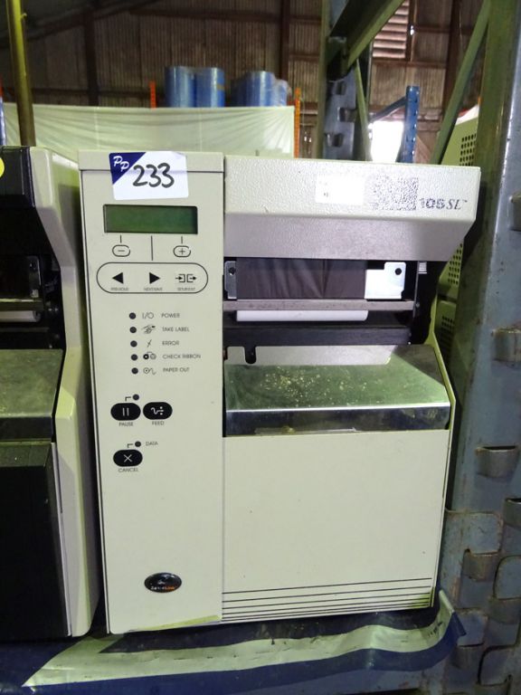 Zebra 105SL printer - lot located at: PP Saleroom,...