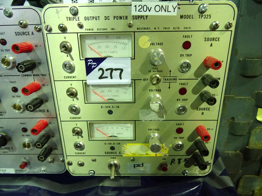 Power Designs TP325 triple output DC power supply...