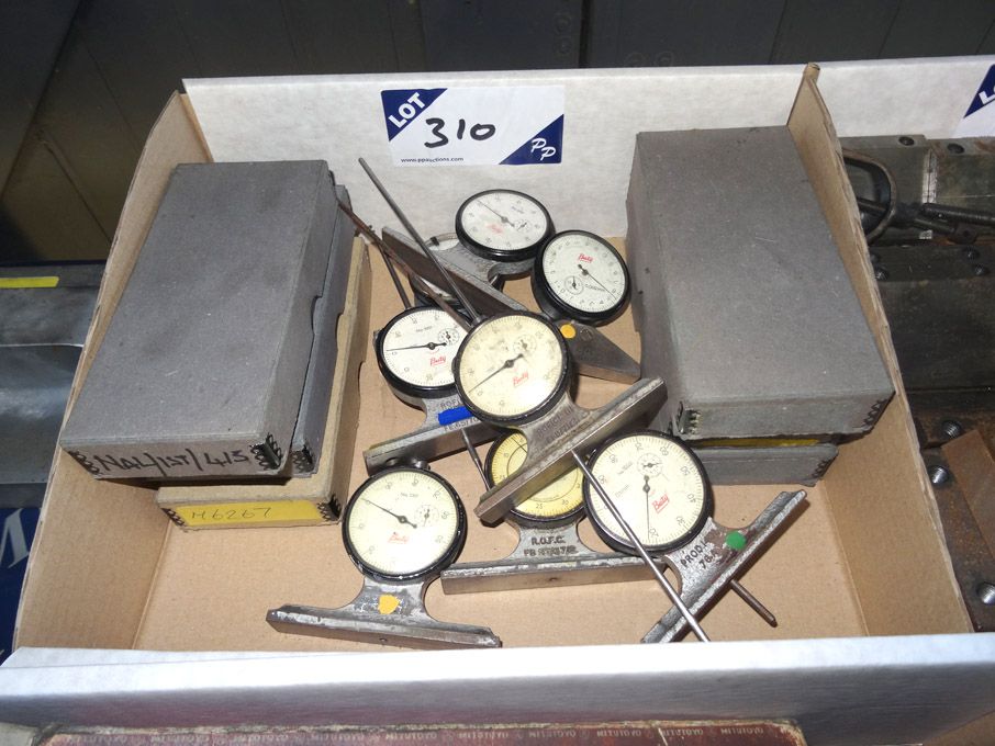 Qty various Baty, Kafer depth gauges - lot located...
