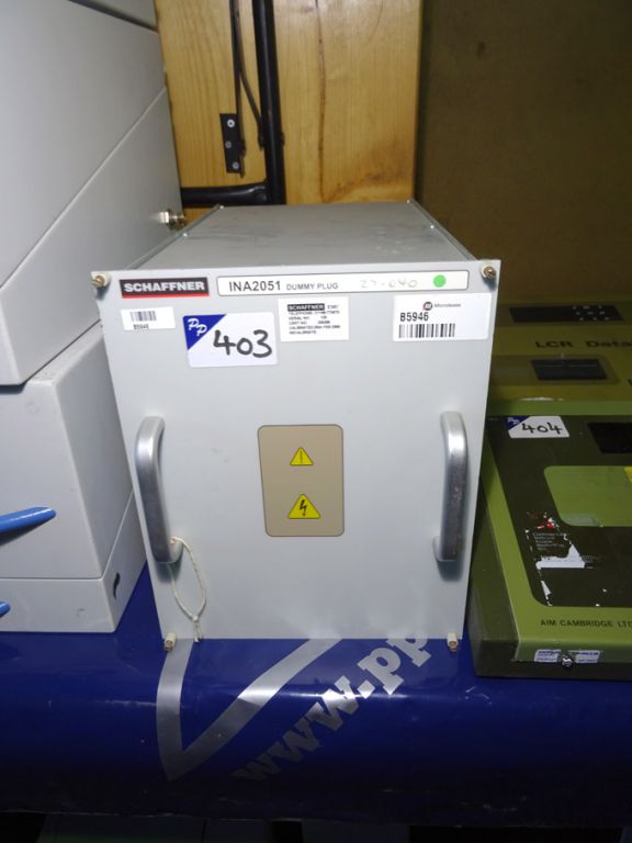 Schaffner ina2051 dummy plug - lot located at: PP...