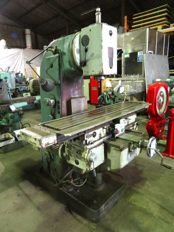 TOS FA3AV vertical milling machine, 1380x300mm tab...