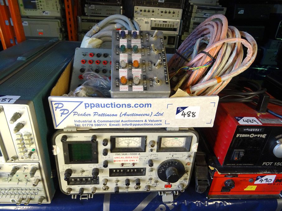Field tech test set radio with various control box...