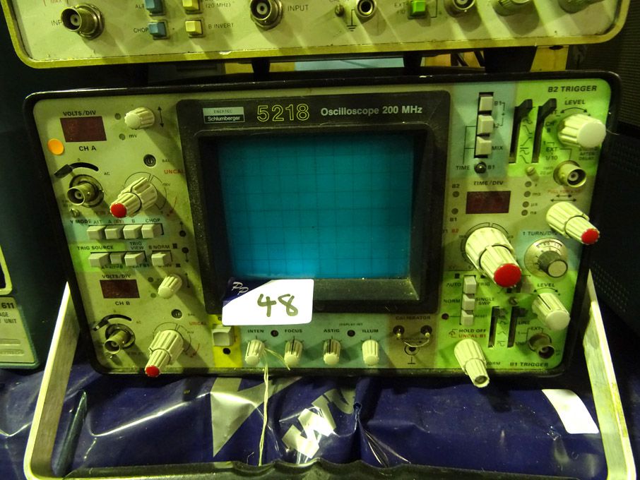 Enertec Schlumberger 5218 oscilloscope, 200MHz - l...