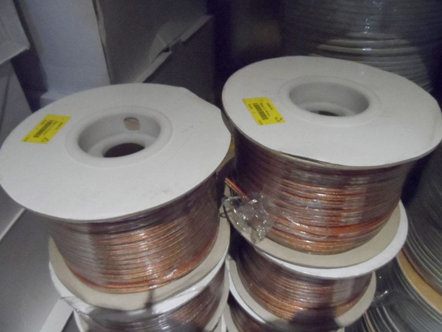 5 reels (100m per reel) 2 core flat loudspeaker ca...