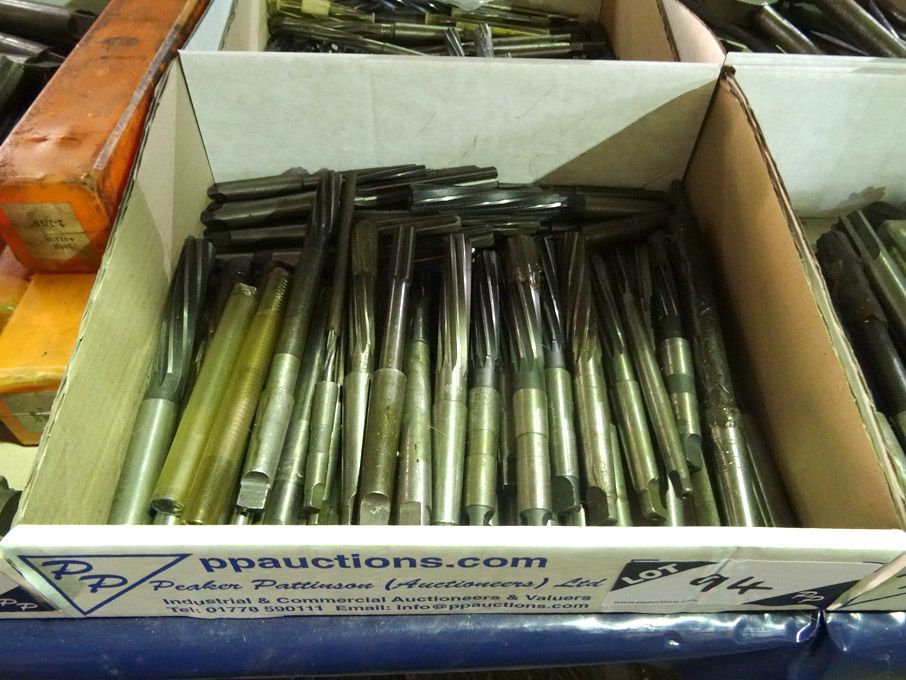 Qty various HSS taper shank reamers to 3/4" approx...