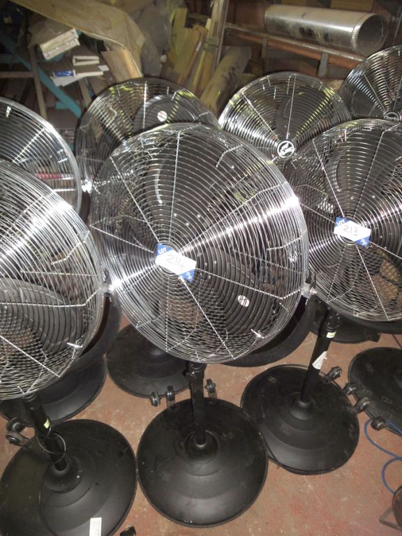 2x ClarkeAir CDF20HV-P 20" industrial pedestal fan...