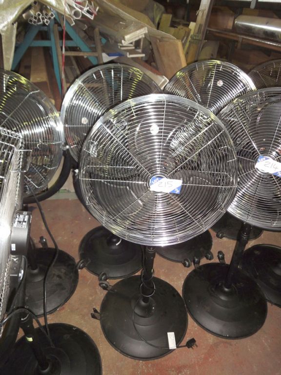2x ClarkeAir CDF20HV-P 20" industrial pedestal fan...
