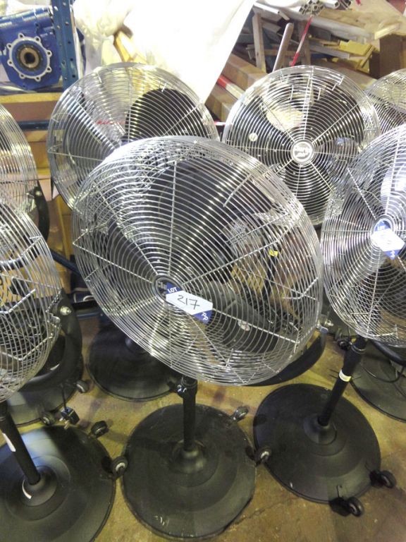 2x ClarkeAir CDF20HV-P 20" industrial pedestal fan...