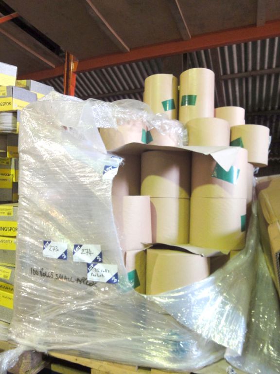 35 rolls 150mm wide brown paper - Lot located at:...