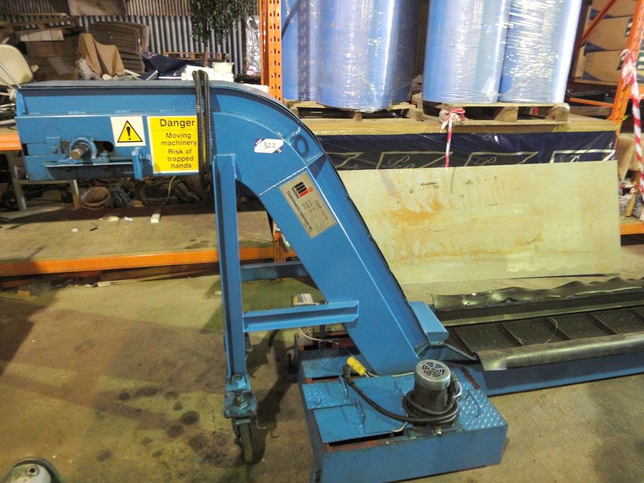 Tsubaki Chip Tote D60W12ST-SW swarf conveyor, 120"...