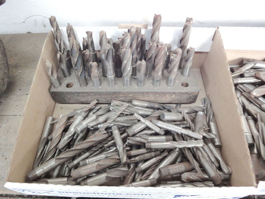 Qty HSS end mills to 15mm approx - Lot located at:...