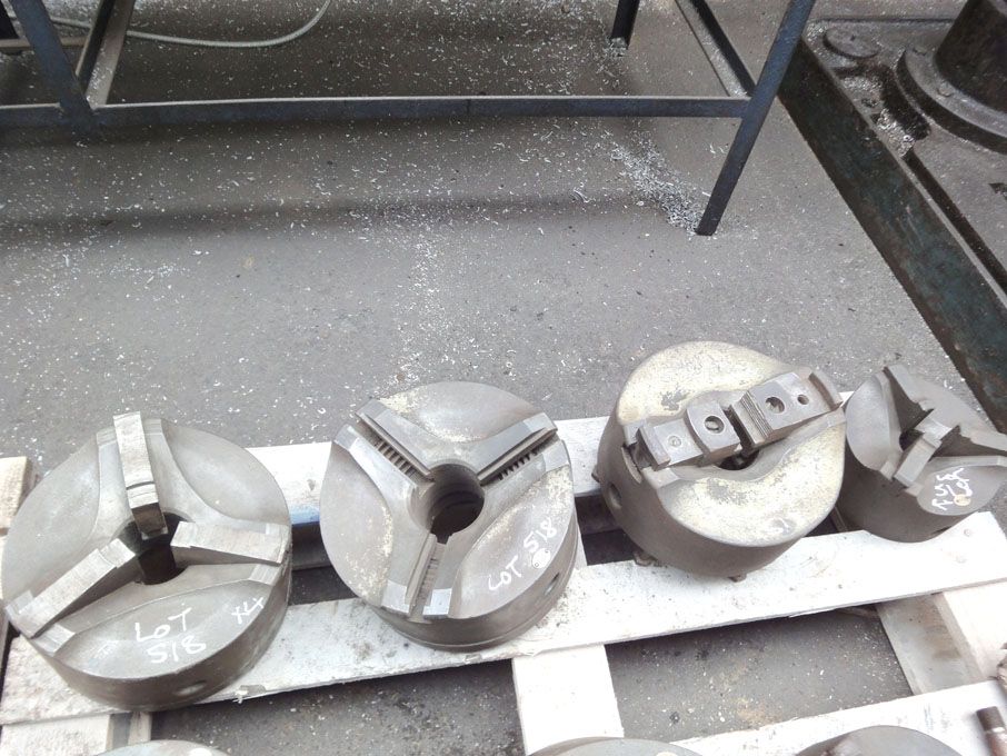 3x 8" dia chucks, 6 1/2" dia 3 jaw chuck - Lot loc...
