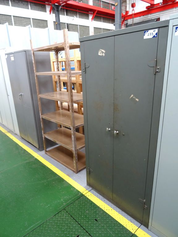 3x grey 2 door metal storage cupboards, 900x1800x4...