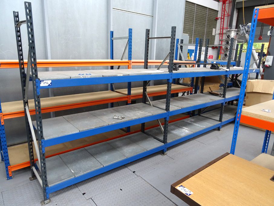 4 bays Mecalux 7515 light duty boltless storage ra...