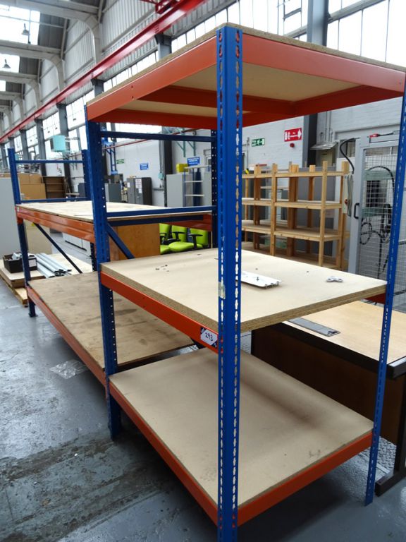 2x various storage racks, 1220x910mm & 2680x900mm...