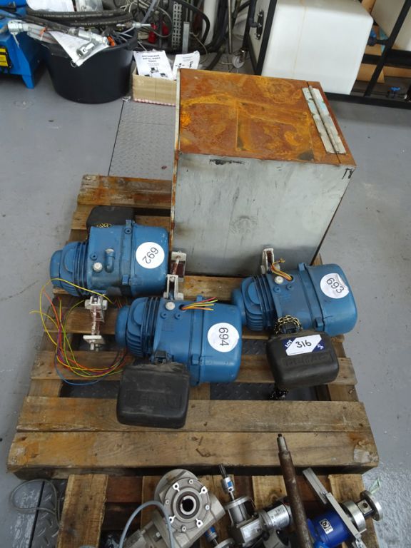 3x Demag electric hoist motors (spares or repair)