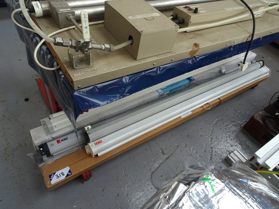 Qty various Nobo roller projector screens