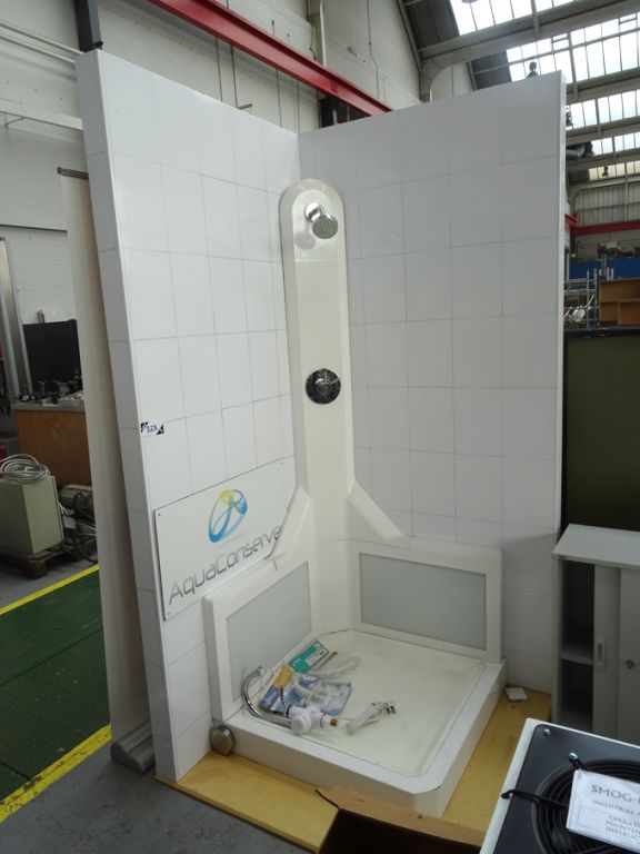 Aqua Conserve electric shower with tray (unfinishe...