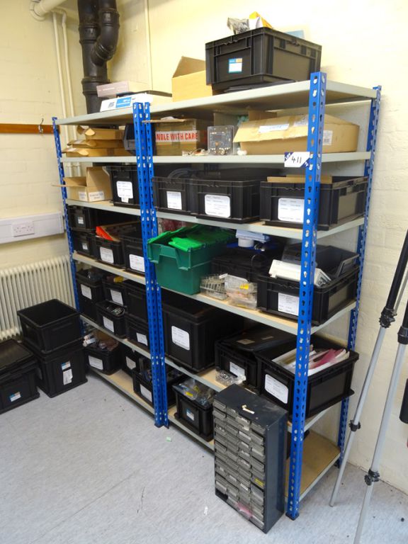 2x multishelf storage racks in contents; electrica...