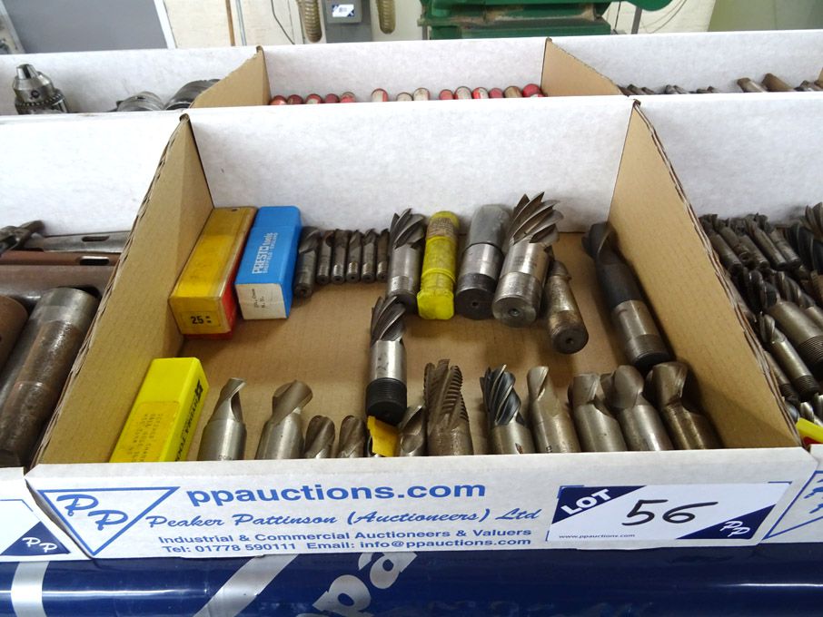 Qty various screwed shank bullnose slot drills / e...