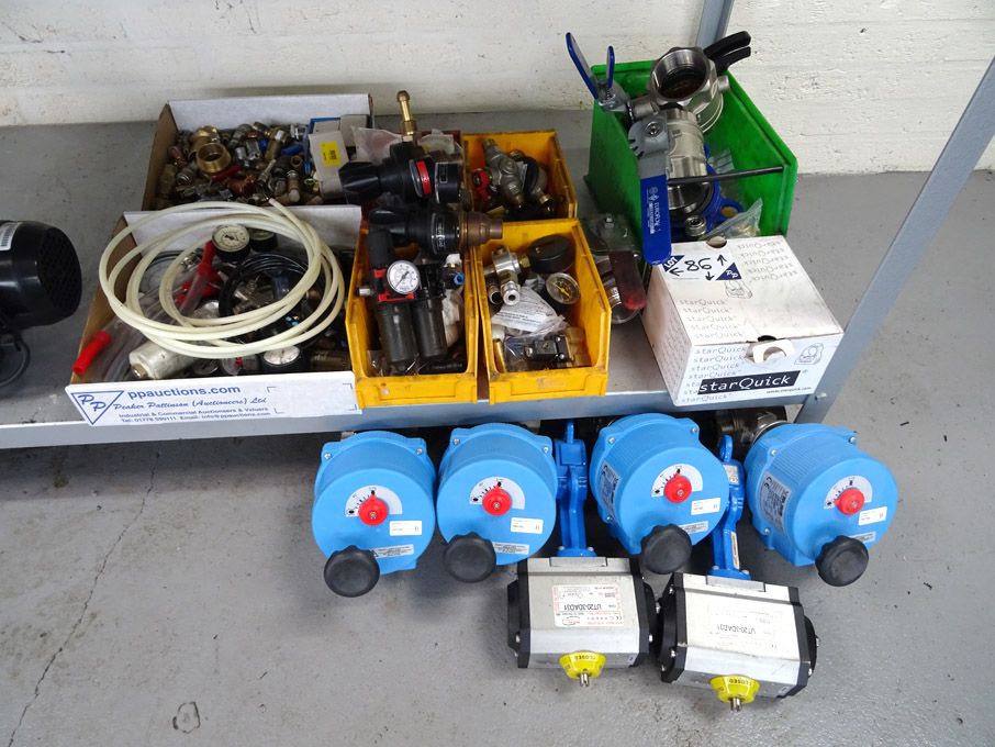 Qty various valves, gauges, actuators etc