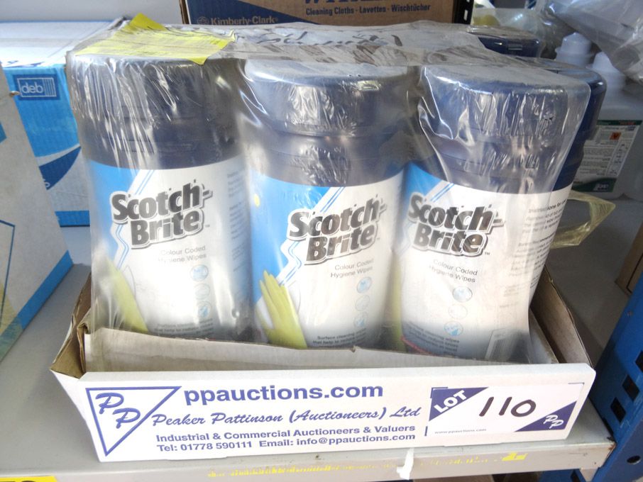 Qty Scotch Brite colour coded hygiene wipes - (pac...