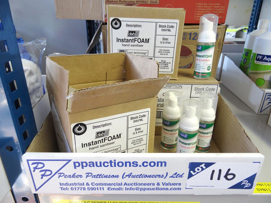 36x DEB 47ml bottles Instant foam hand sanitizers...