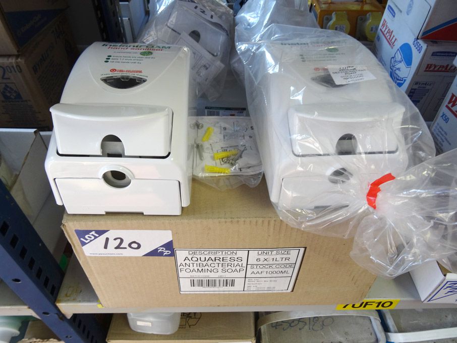 2x DEB Instant foam hand sanitizer dispensers & 1l...