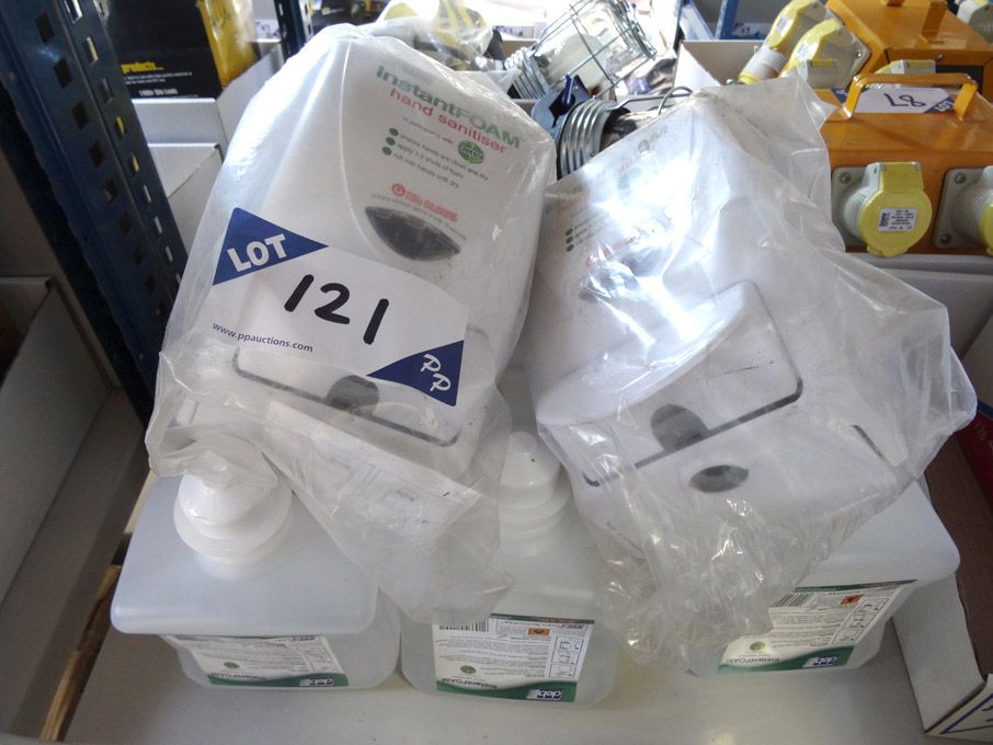 2x DEB Instant foam hand sanitizer dispensers & 1l...