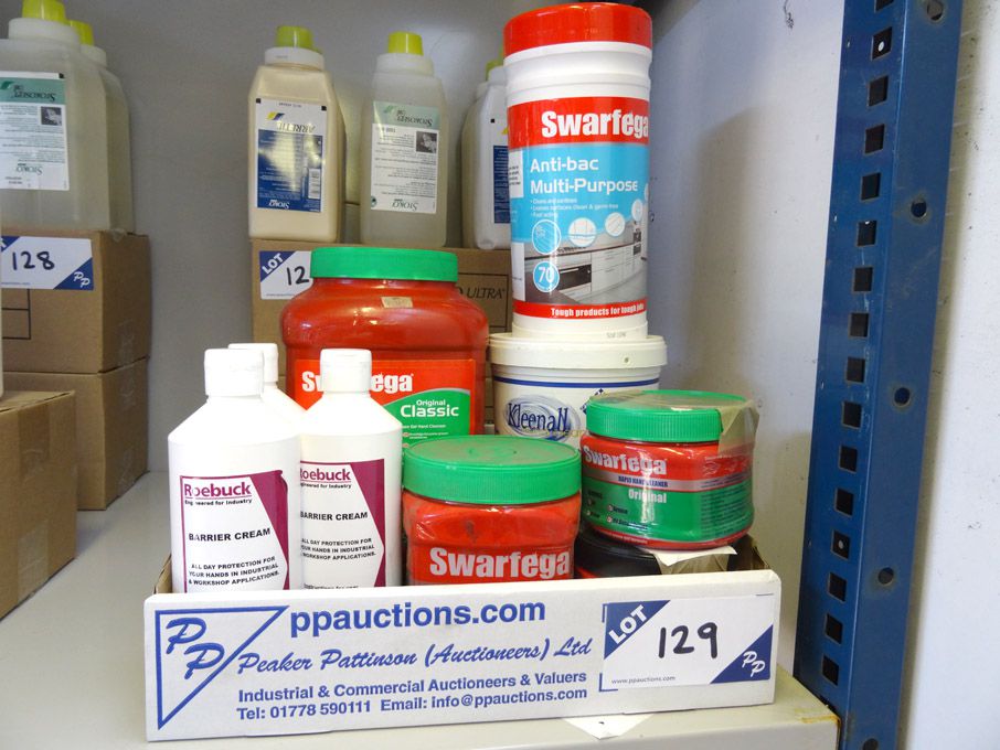 Qty Swarfega, Roebuck, Stoko Vario etc liquid soap...