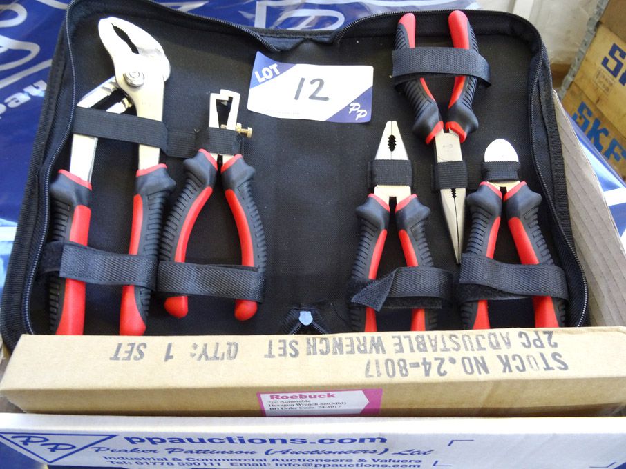 5 piece plier set & 2 piece hexagon wrench set -...