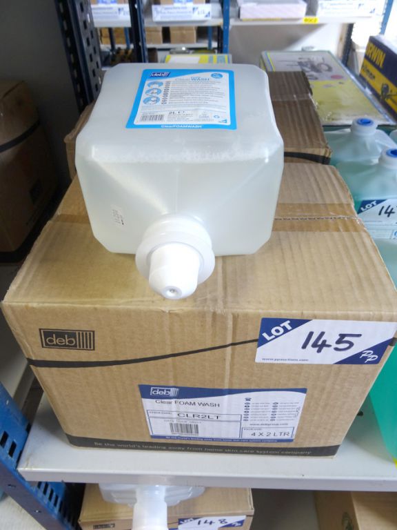 2x DEB 2ltr hand lotion wash & 2x DEB 2ltr foam cl...