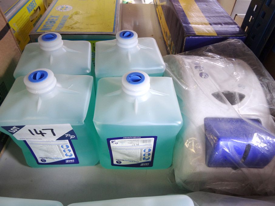 4x DEB 2ltr bottles hand & body shower gel & dispe...