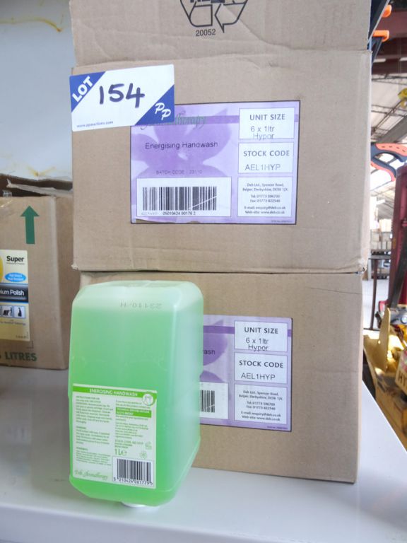 12x 1ltr bottles DEB Aromatherapy energising hand...