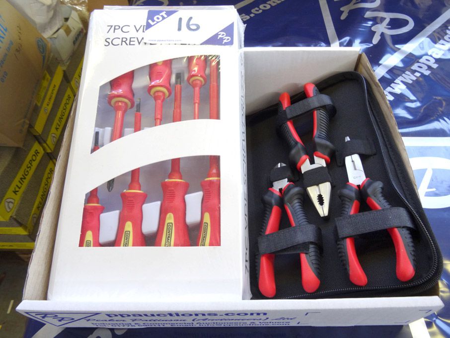 7 Piece screwdriver & 3 piece plier set - (package...