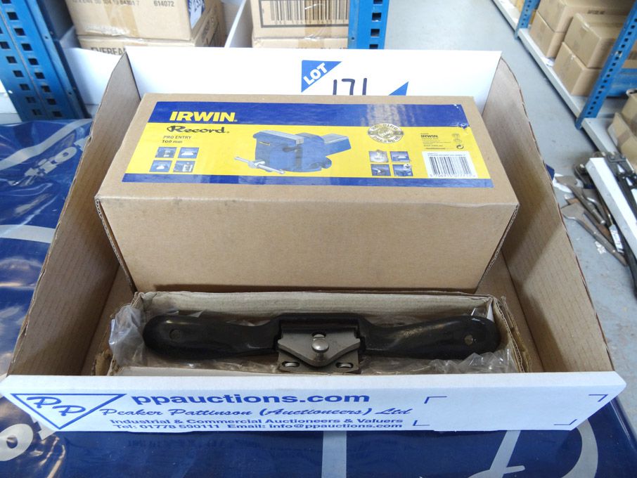 Record Irwin 100mm bench vice - (packaged & unuse...