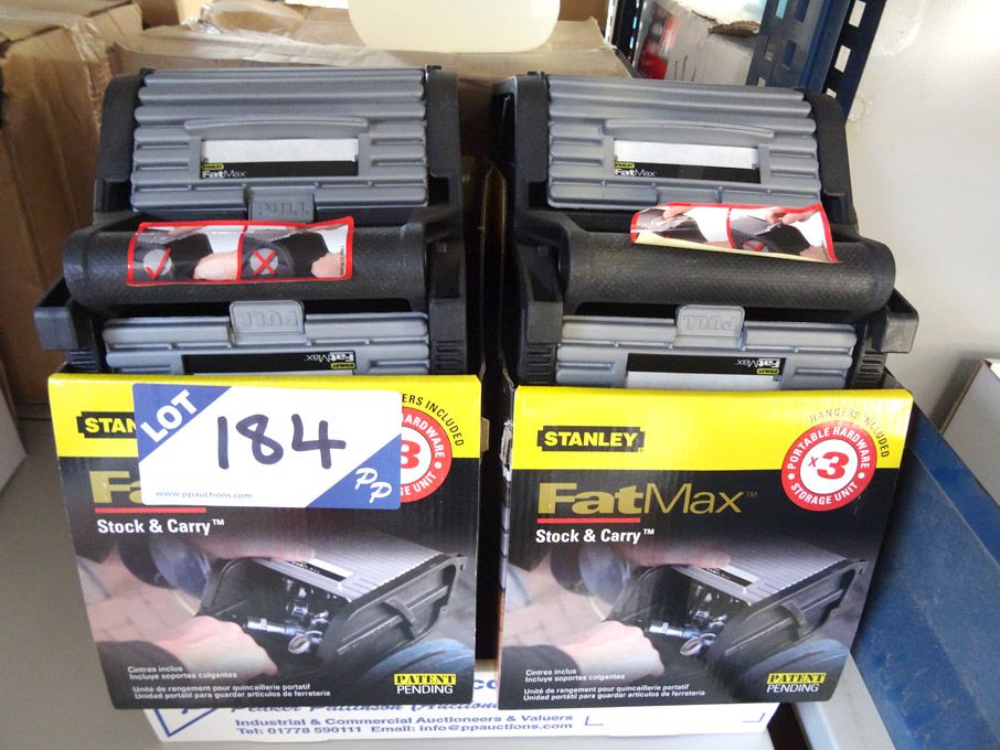 6x Stanley Fatmax stock & carry sliding top case -...