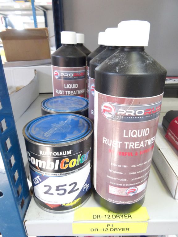 Qty various anti-rust paints & liquid treatment -...