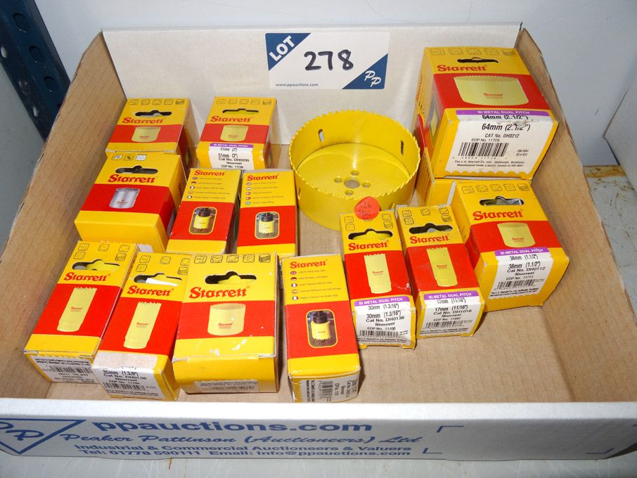 Qty various Starrett hole cutters to 108mm - (pack...