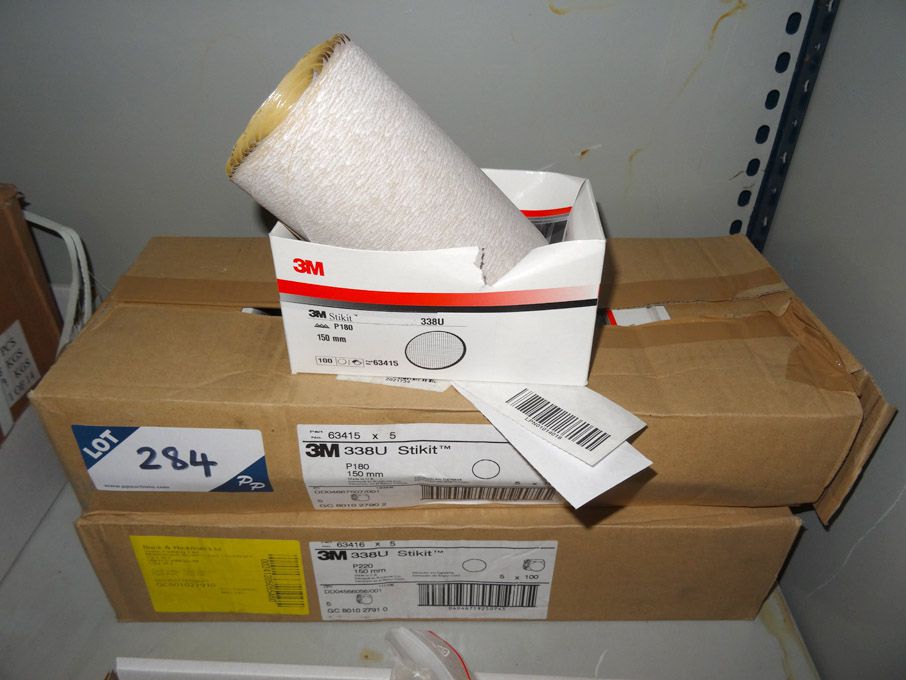 Qty 3M 338U Stikit P180 adhesive 150mm sanding dis...