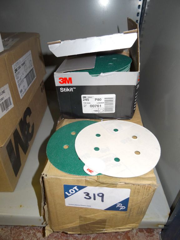 Qty 3M Stikit 150mm dia P80 abrasive discs - (pack...