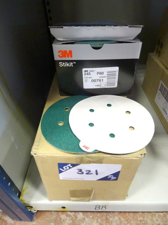 Qty 3M Stikit 150mm dia P80 abrasive discs - (pack...