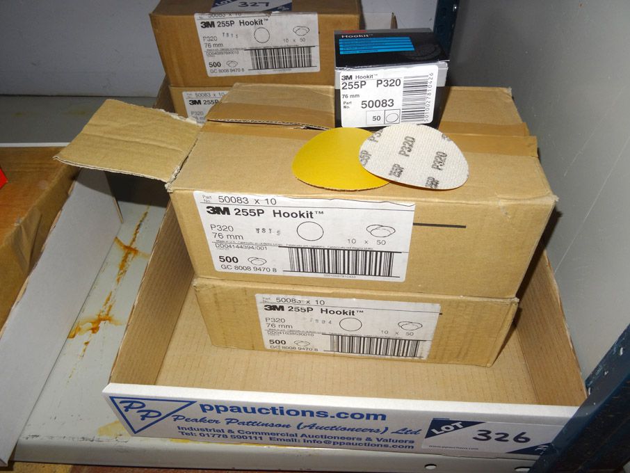 Qty 3M Hookit coated abrasive discs, 76mm dia - (p...