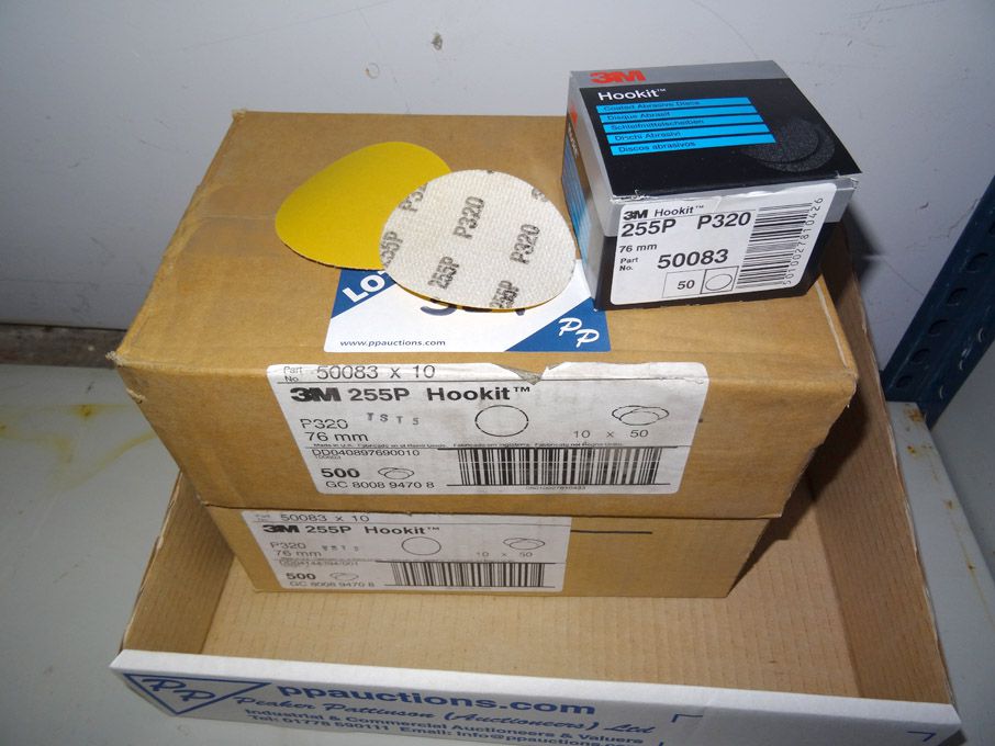 Qty 3M Hookit coated abrasive discs, 76mm dia - (p...